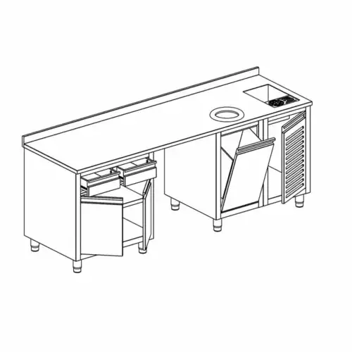 ΕΡΜΑΡΙΟ ΚΑΦΕ ΜΕ 2 ΠΟΡΤΕΣ, 2 ΣΥΡΤΑΡΙΑ, 1 ΑΜΠΑΡΙ, RINSER, ΚΑΙ ΚΕΝΟ ΓΙΑ ΨΥΓΕΙΟ 60X52X87 ME ΠΑΝΩΣΗΚΩΜΑ