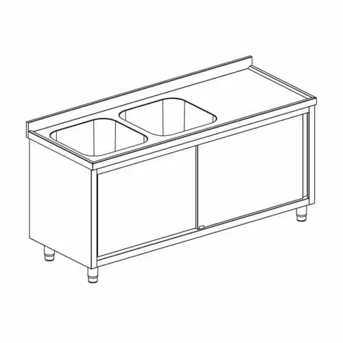 ΛΑΝΤΖΑ ΚΛΕΙΣΤΗ ΜΕ ΔΥΟ ΓΟΥΡΝΕΣ 50Χ50 ΑΡΙΣΤΕΡΑ ΚΑΙ ΣΥΡΟΜΕΝΕΣ ΠΟΡΤΕΣ