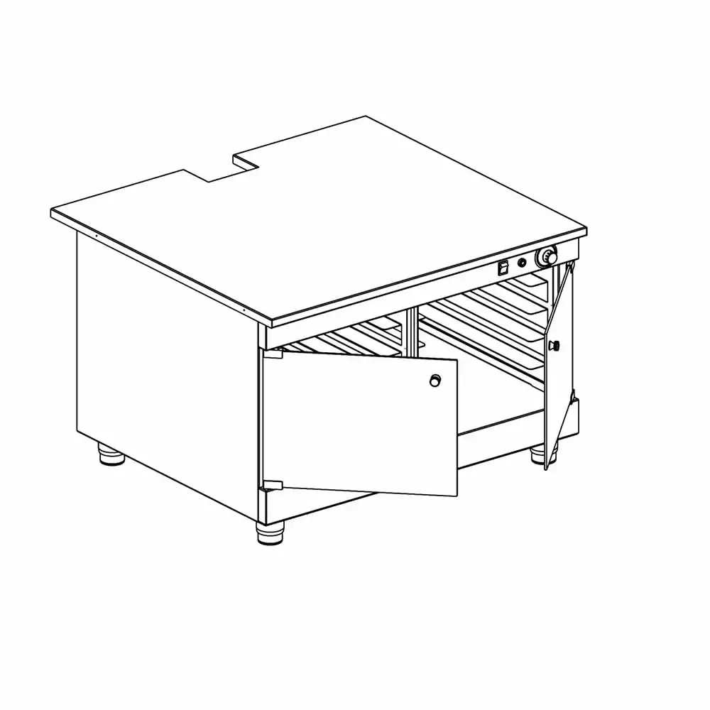 ΣΤΟΦΑ ΚΛΕΙΣΤΗ ΜΕ ΔΥΟ ΣΤΗΛΕΣ (8GN 1/1 Ή 6040) 930X850X600 (40193856)