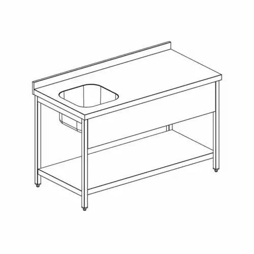 ΤΡΑΠΕΖΙ ΕΡΓΑΣΙΑΣ ΜΕ ΓΟΥΡΝΑ 40Χ40 ΜΕ ΠΑΝΩΣΗΚΩΜΑ ΚΑΙ ΚΑΤΩ ΡΑΦΙ 700 x 600 x 860 (20516060)