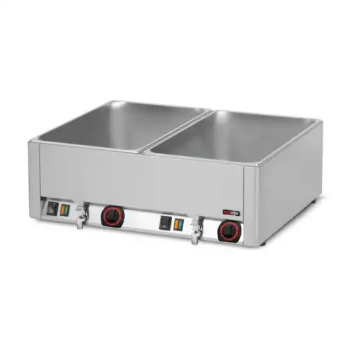 Bain Marie διπλό για GN 1/1 με βρυσάκια απορροής (BMV 2115)