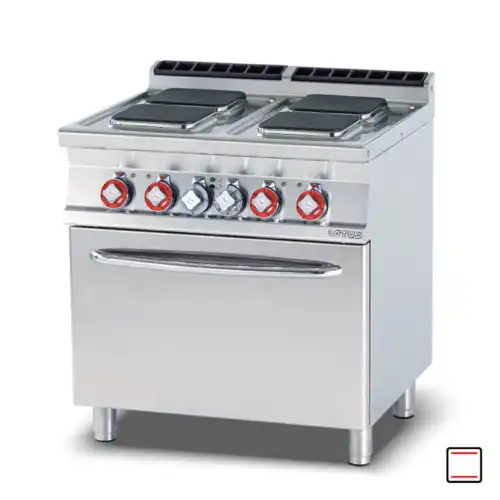 Κουζίνα ηλεκτρική 4 εστιών με φούρνο ηλεκτρικό στατικό (CFQ4-78ET)