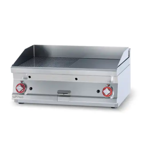 Πλατώ αερίου διπλό 1/2 λείο 1/2 ραβδωτό (FTLRT-78G)