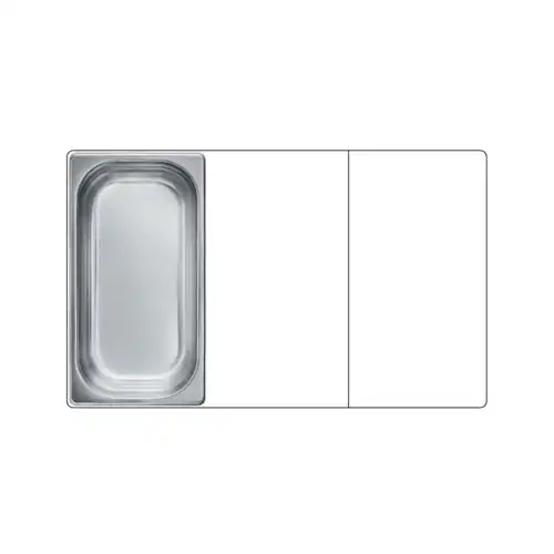 Σκεύος GN (Gastronom) inox 1/3 325x176x100mm (GN1310)