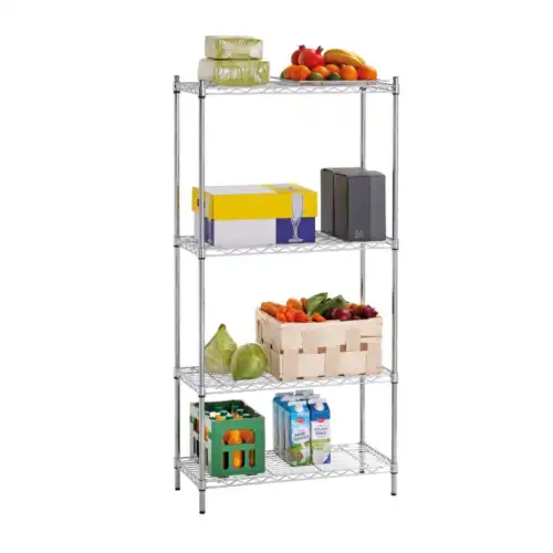 Ραφιέρα χρωμίου 4 επιπέδων 150 kg (601151)