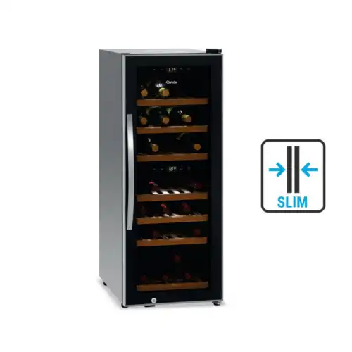 Βιτρίνα κρασιών 2 θερμοκρασιών στενή (Slim) (700130)