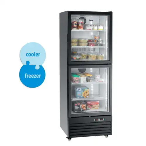 Βιτρίνα διπλή συντήρησης - κατάψυξης 2 θερμοκρασιών κάτω / άνω (700898)