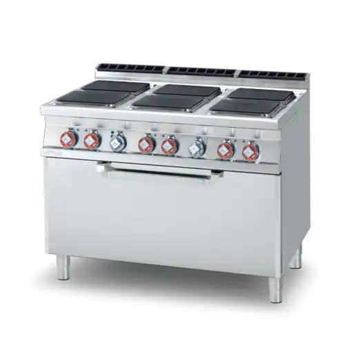 Κουζίνα ηλεκτρική 6 εστιών με φούρνο ηλεκτρικό στατικό (CFQ6-912ET)