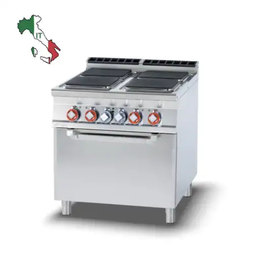 Κουζίνα ηλεκτρική 4 εστιών με φούρνο ηλεκτρικό αερόθερμο (CFVQ4-98ET)