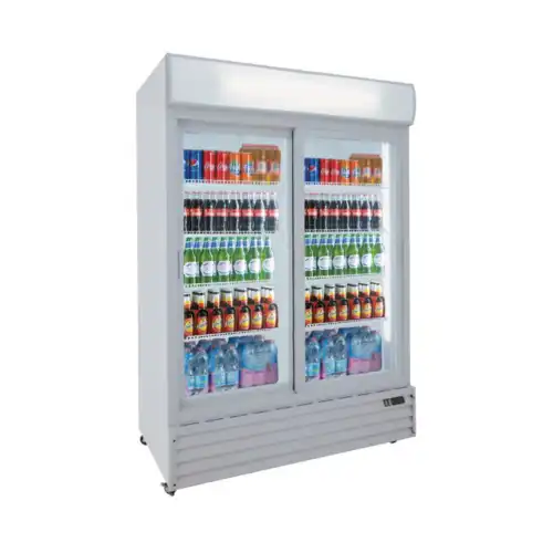 Βιτρίνα συντήρησης διπλή με συρόμενες πόρτες (CL1300 V2GC SL White)