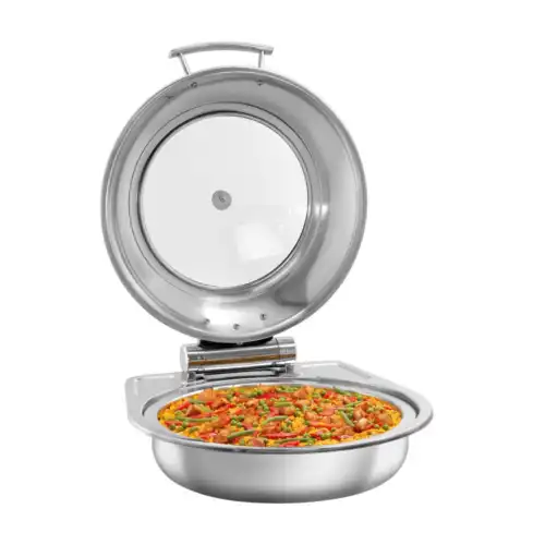 Chafing Dish Flexible στρογγυλό με soft close & παράθυρο ελέγχου (500846)