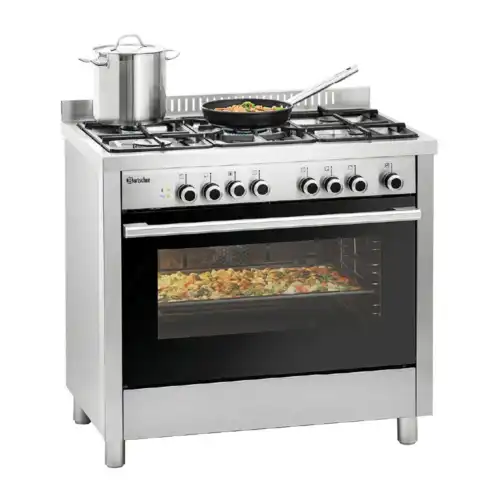 Κουζίνα αερίου 5 εστιών με φούρνο ηλεκτρικό multifunction (1519821)