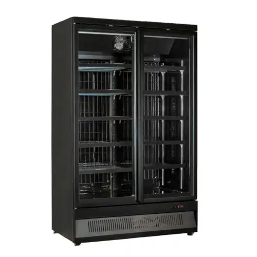 Βιτρίνα συντήρησης διπλή με ανοιγόμενες πόρτες (MR 126 TN2 BLACK)