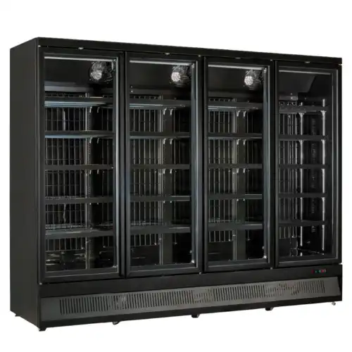 Βιτρίνα συντήρησης τετραπλή με ανοιγόμενες πόρτες (MR 250 TN4 BLACK)