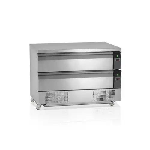 Ανοξείδωτο ψυγείο 2 θερμοκρασιών για 6 GN1/1 με 2 συρτάρια (UD2-3)
