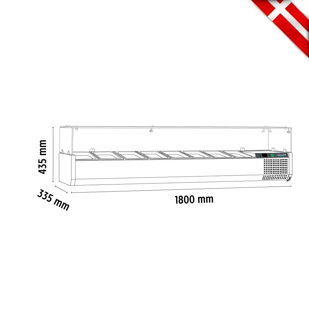 Βιτρίνα Set up μήκους 1800mm για GN 1/4 (VK33-180) - Image 8