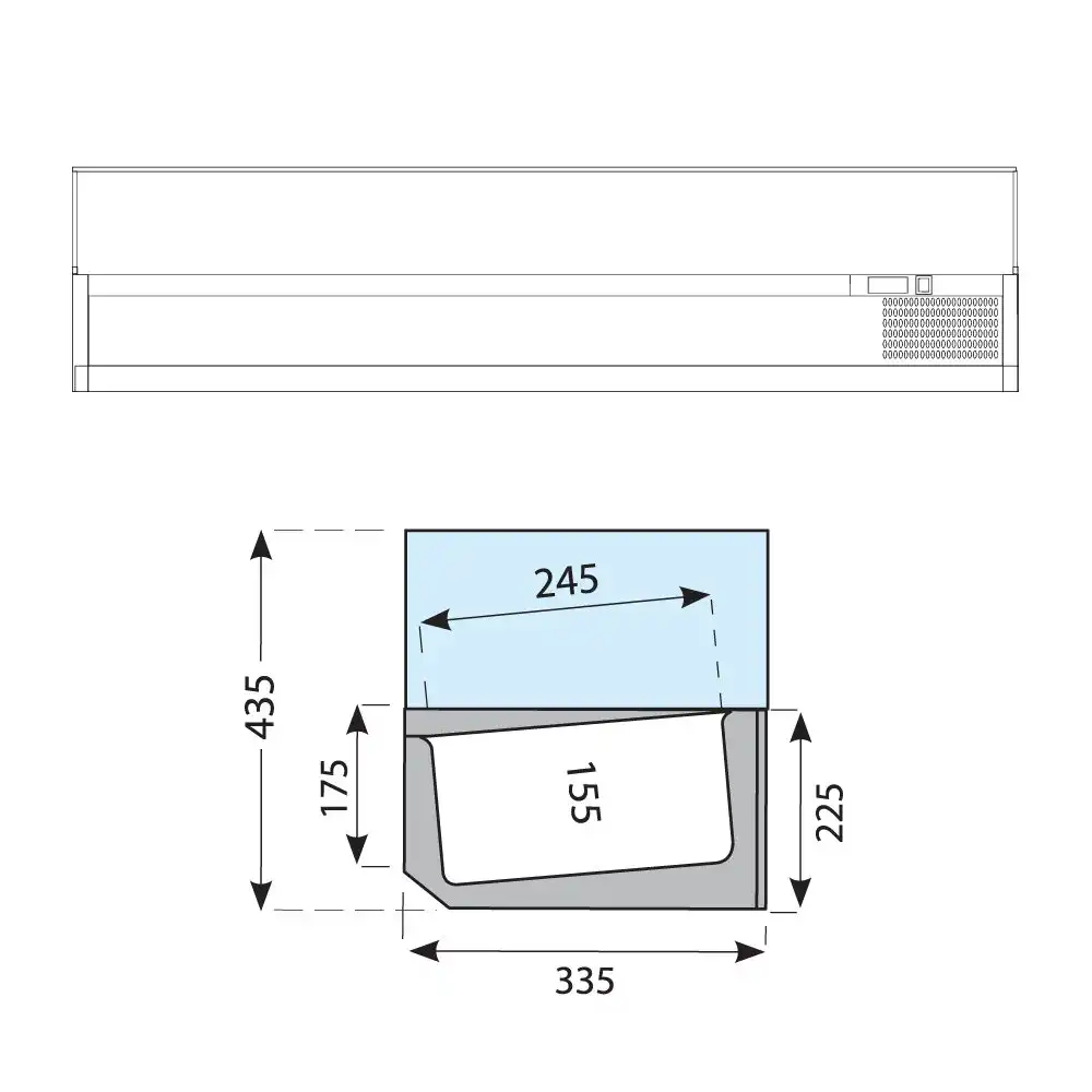Βιτρίνα Set up μήκους 1800mm για GN 1/4 (VK33-180) - Image 6