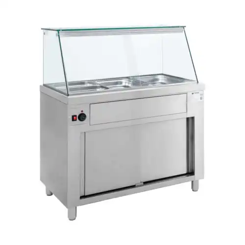 ΜΠΑΙΝ ΜΑΡΙ ΕΠΙΔΑΠΕΔΙΟ ΜΕ ΒΙΤΡΙΝΑ ΓΙΑ 5 ΛΕΚΑΝΑΚΙΑ GN1/1 (MD 170)