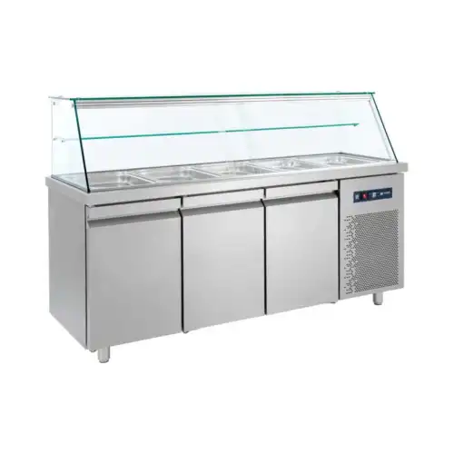 ΨΥΓΕΙΟ ΣΑΛΑΤΩΝ ΜΕ ΒΙΤΡΙΝΑ ΓΙΑ 5 ΛΕΚΑΝΑΚΙΑ GN1/1 (SMGN 185)