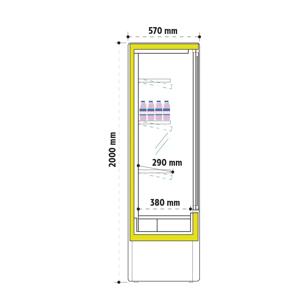 Self service με συρόμενες πόρτες (OLIMPO B200 VIEW 1000 BLACK) - Image 6