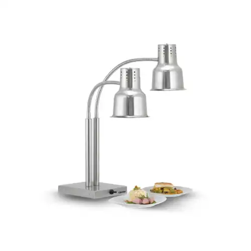 Θερμαντική λυχνία Inox με 2 υπέρυθρες λάμπες (114296)