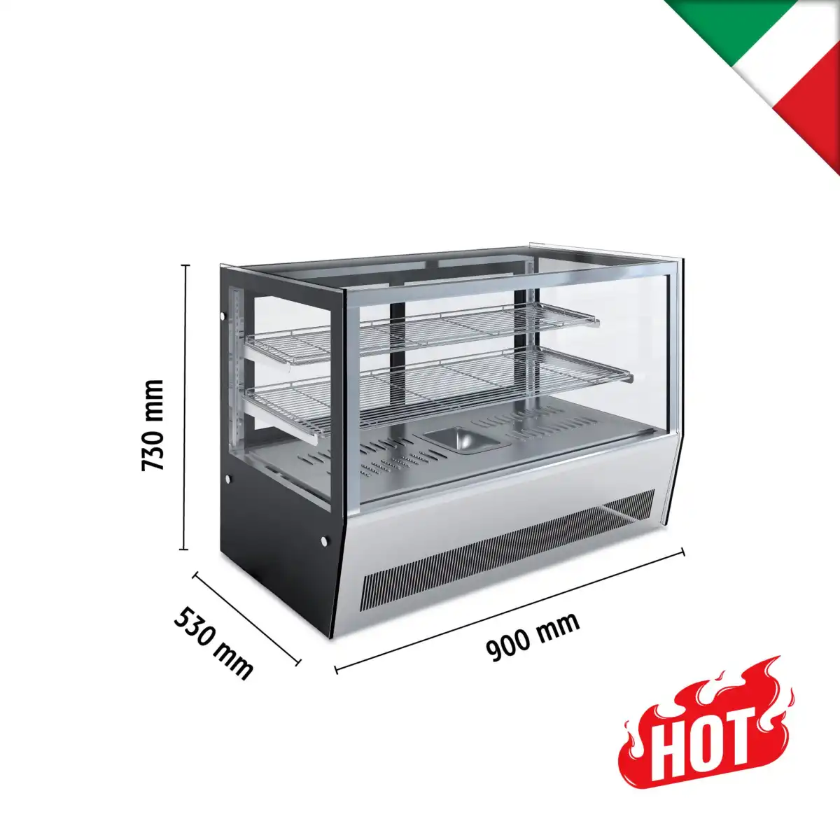 Βιτρίνα θερμαινόμενη επιτραπέζια 160lt (DLH 90) - Image 3