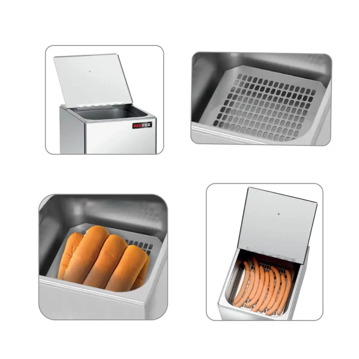 Θερμαντικό hot dog μονό με βρυσάκι απορροής (WEV 12) - Image 4