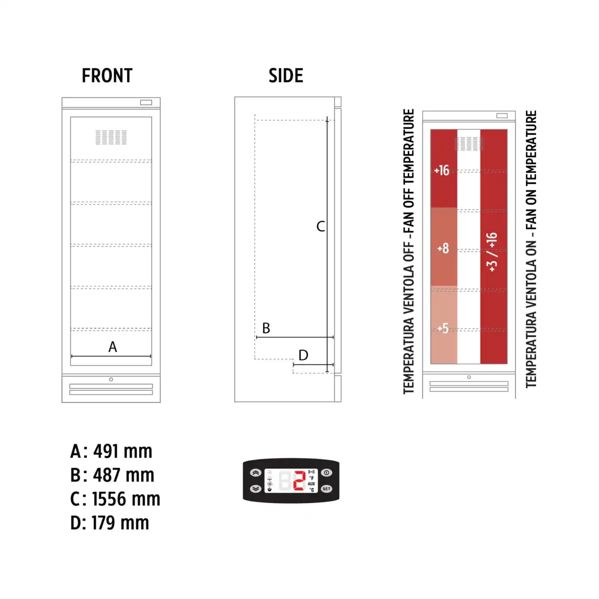 Βιτρίνα κρασιών με 2 συστήματα ψύξης (ICOOL 401W BLACK) - Image 6