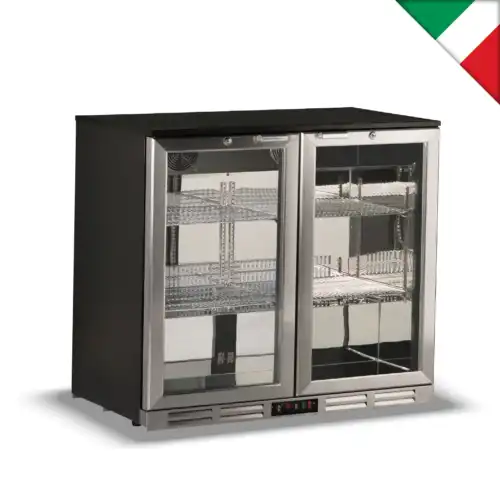 Βιτρίνα συντήρησης Back Bar Inox με ανοιγόμενες πόρτες (S 185 XH)