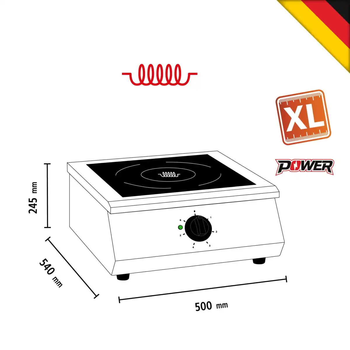 Επαγωγική εστία αναλογική XL (105978 | ITH 80-230) - Image 8