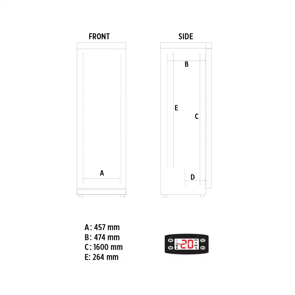 Βιτρίνα κατάψυξης 400lt (GN 400 G BT BLACK) - Image 4