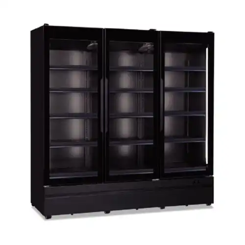 Βιτρίνα συντήρησης τριπλή με ανοιγόμενες πόρτες (ROMA 187 TN BLACK)