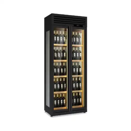 Βιτρίνα κρασιών με 2 ανοιγόμενες πόρτες (WINELUX 902 BLACK)