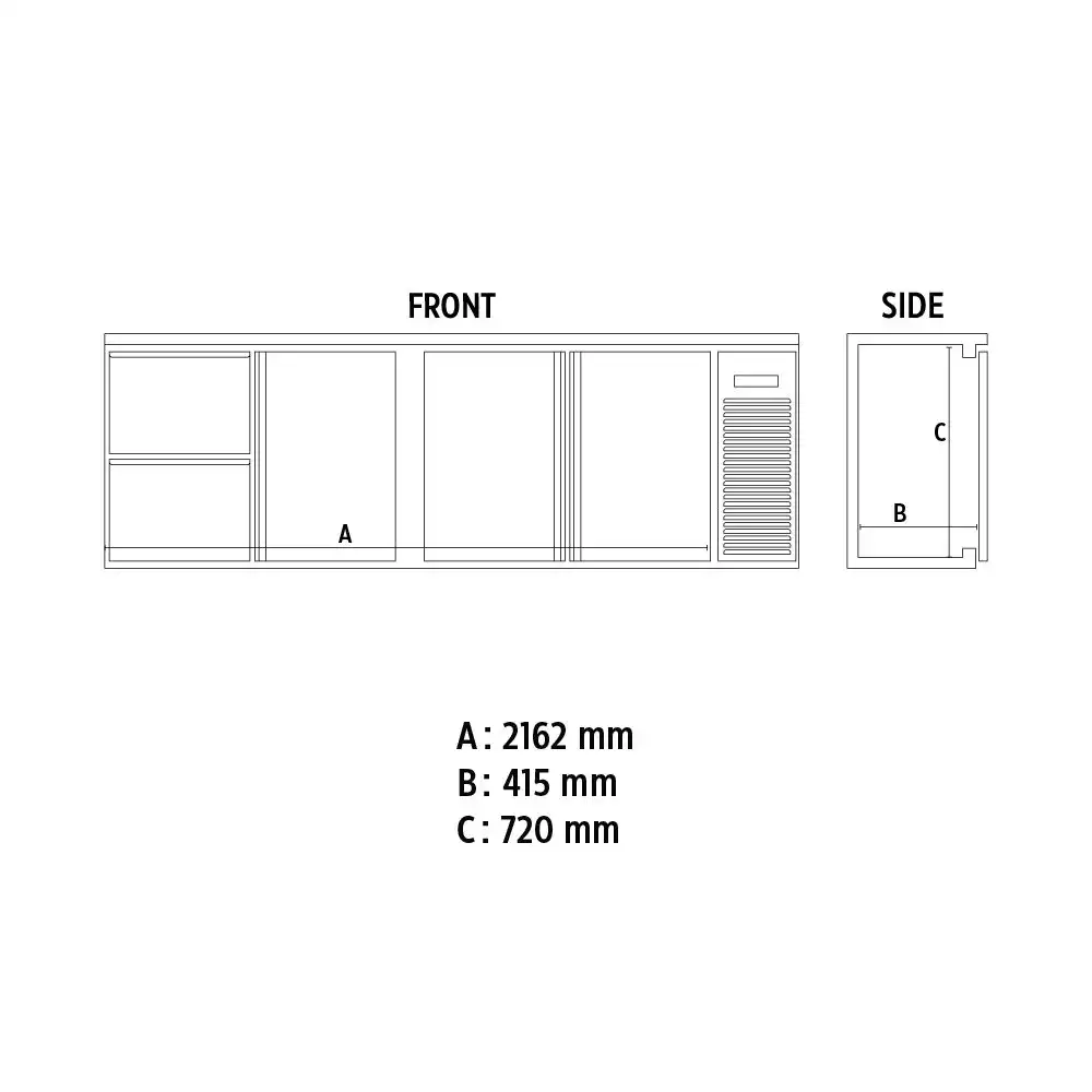 Βιτρίνα συντήρησης Back Bar ΤΥΦΛΗ (BB 423 SD) - Image 4