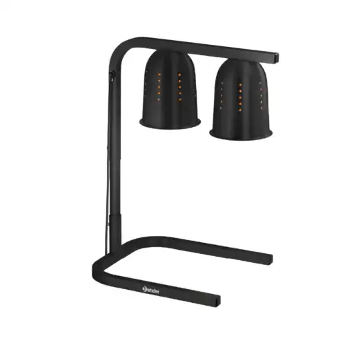 Θερμαντικό με 2 υπέρυθρες λάμπες για GN1/1 Black (114304)