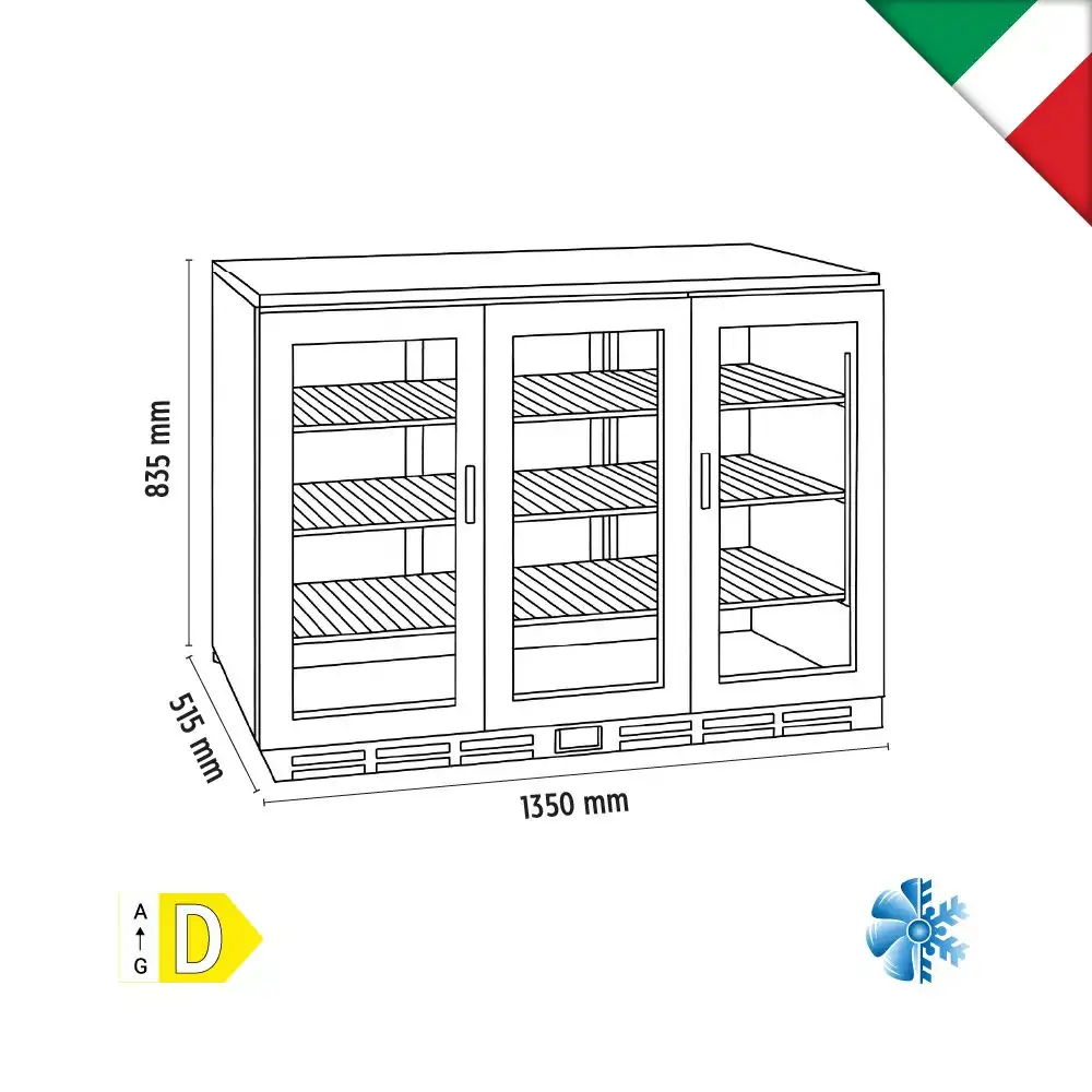 Βιτρίνα συντήρησης Back Bar 293lt Sub Zero (COLD BAR 300 BLK) - Image 3