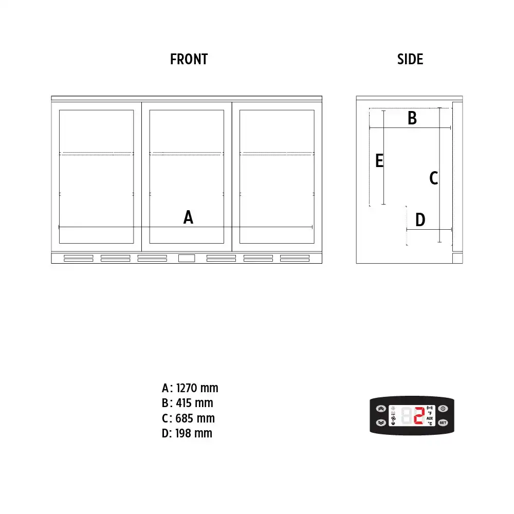 Βιτρίνα συντήρησης Back Bar 293lt Sub Zero (COLD BAR 300 BLK) - Image 5